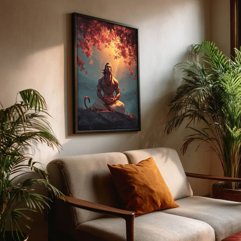Sri Hanuman Meditating II Archival Paper Wall Art media 3