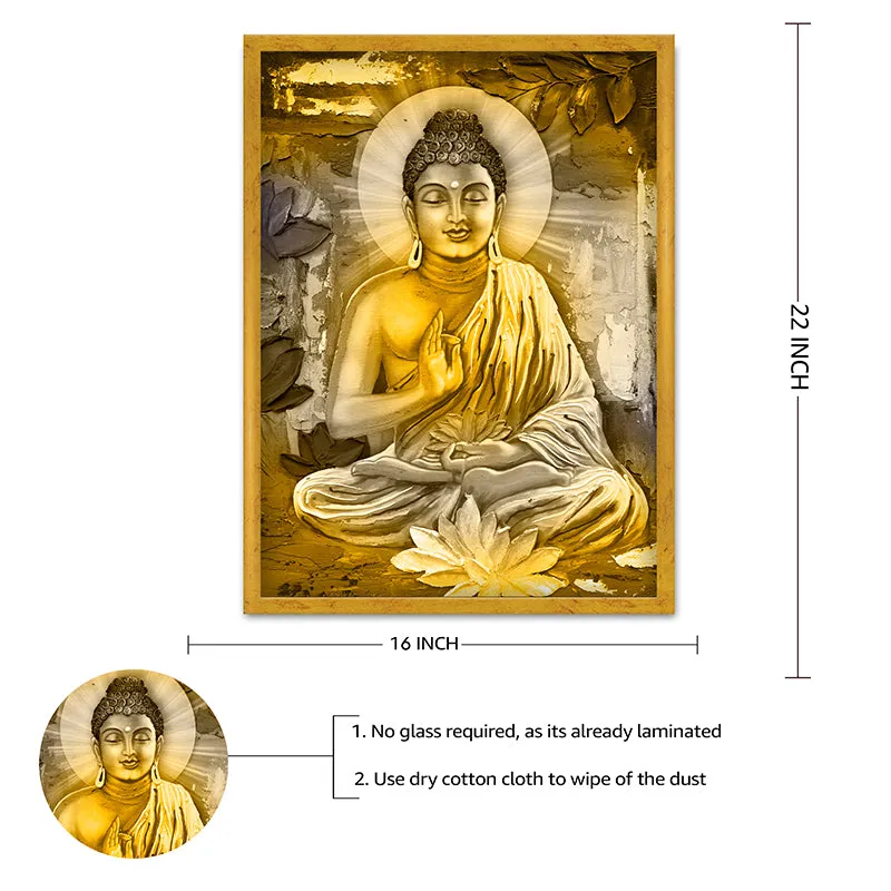 Golden Aura Buddha Wall Art media 6