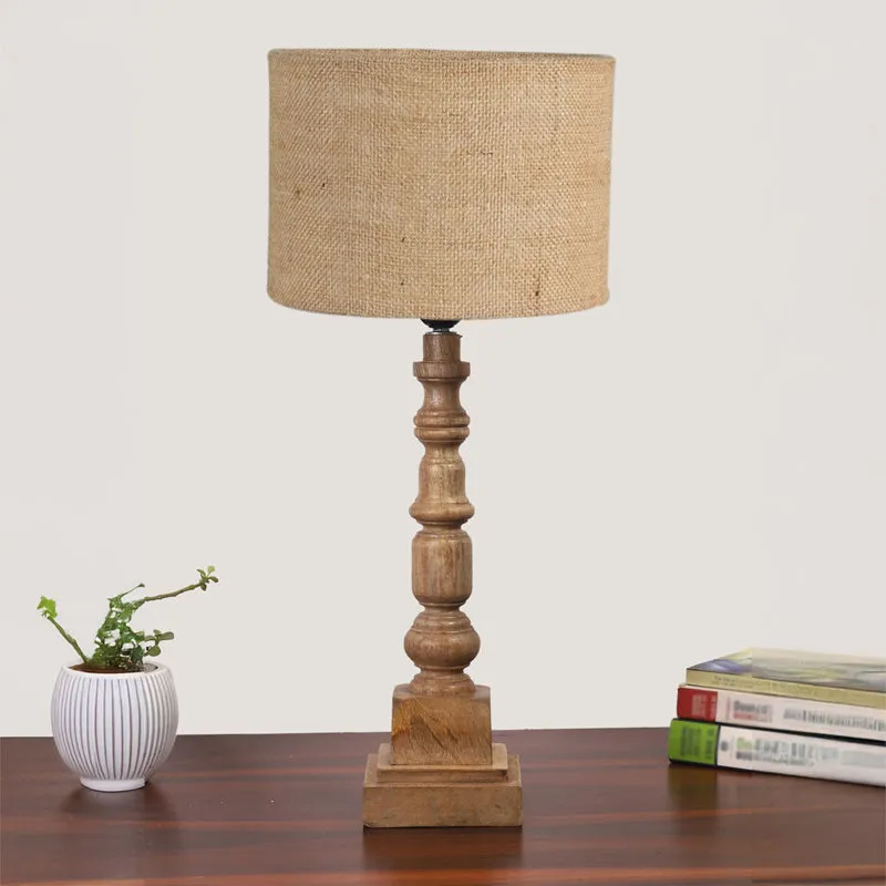 Sienna Arbor Wooden Table Lamp - Brown media 3
