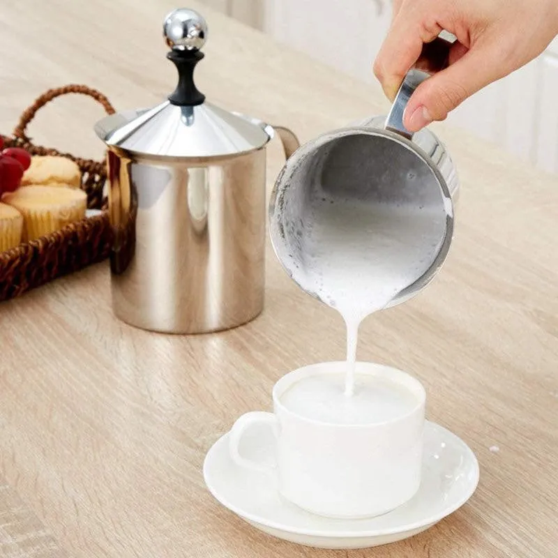 Samuel Stainless Steel Milk Frother - 400ml Capacity, Silver media 5