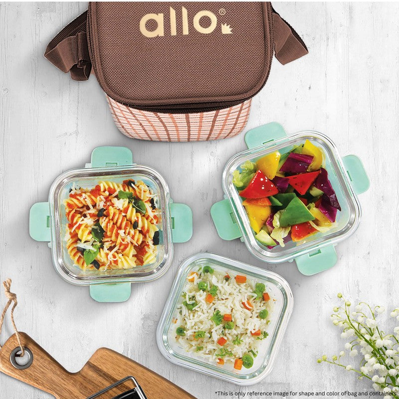 Morsel Leak Proof Glass Lunch Box with Bag - Set of Three media 5