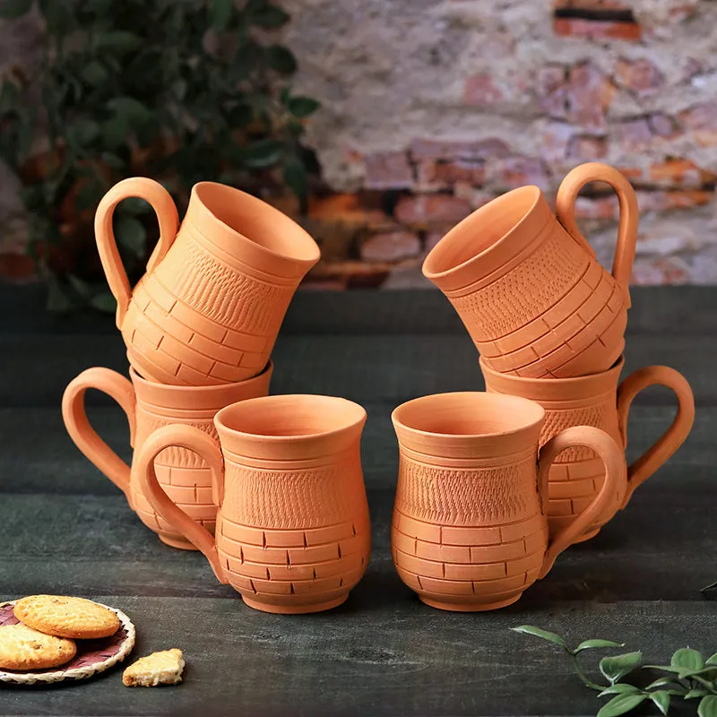 Nireeksha Terracotta Coffee Mug (250 mL Each) - Set of Six media 3