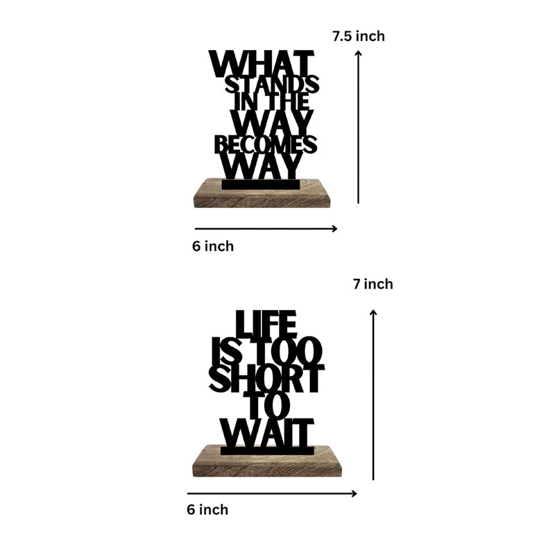 Short Life Big Moves Typography Showpiece - Set Of Two media 9