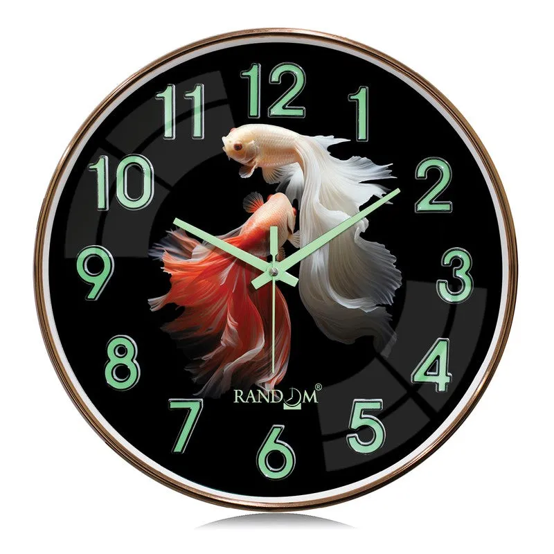 Finora Round Modern Plastic Wall Clock - Black media 3