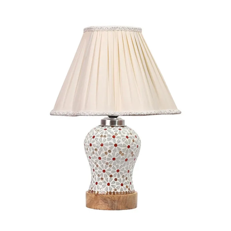 Harmyra Pleated Wooden Table Lamp - Multicolor media 5