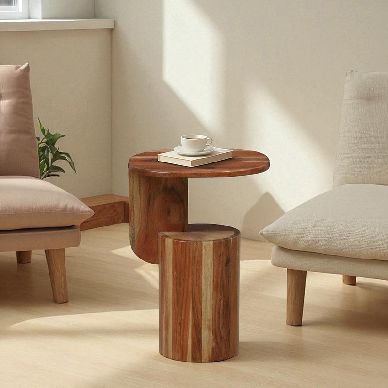 LineaForm Acacia Wood Side & Bedside Tables - Brown