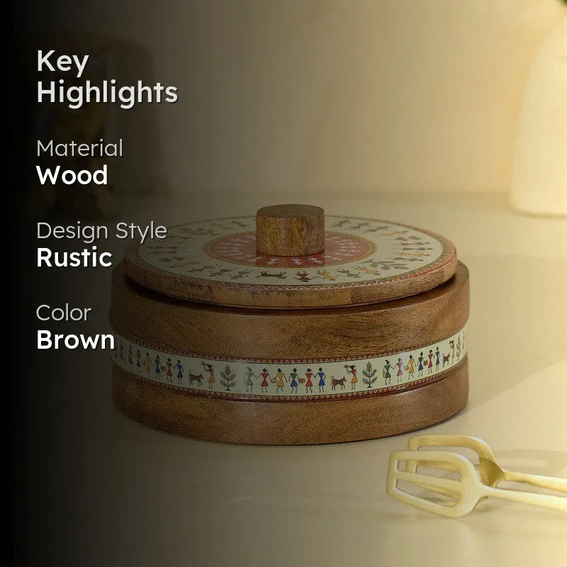Gatha Wooden Roti Box media 2