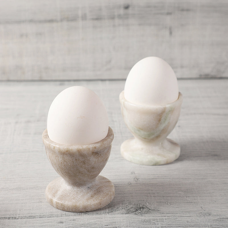 Stone Nest Marble Egg Cup (Beige) - Set Of Two media 3