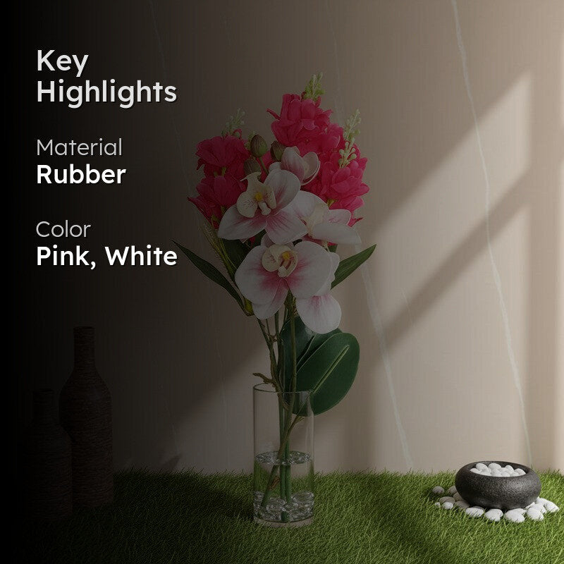 Bloomelle Artificial Flowers Bunch - Pink media 2