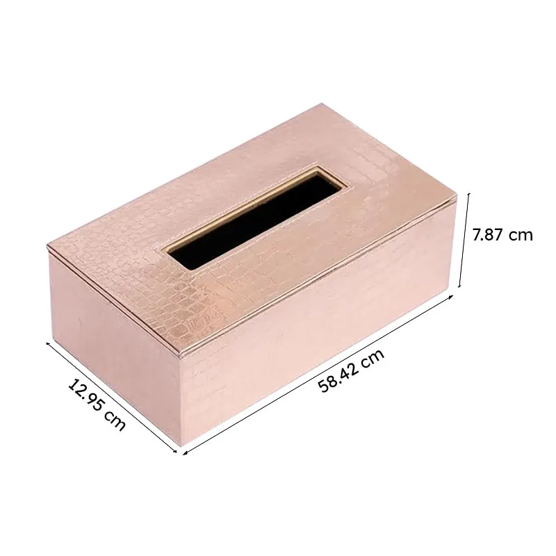 Elvan Faux Leather Tissue Holder - Peach media 9