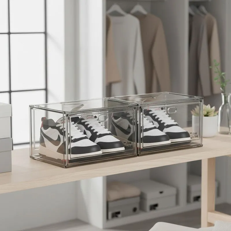 Pair Keep Shoe Rack (White) - Set Of Two media 1