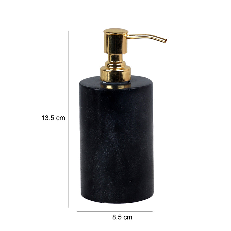 Alabaste Marble Soap Dispenser - Black & Gold media 6