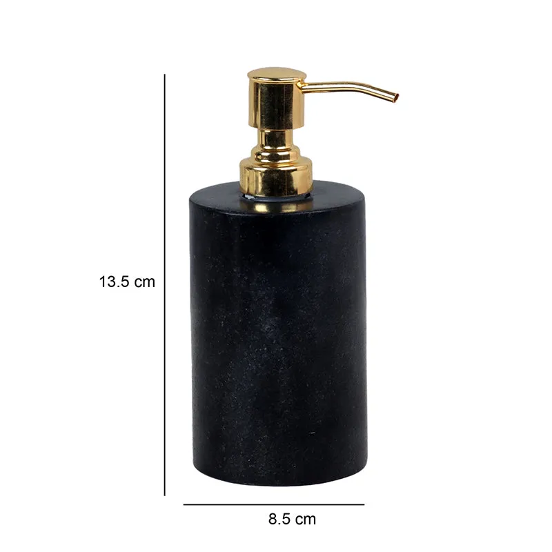 Alabaste Marble Soap Dispenser - Black & Gold media 6