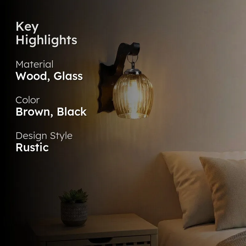 Vintage Glow Arched Glass Wall Lamp media 2