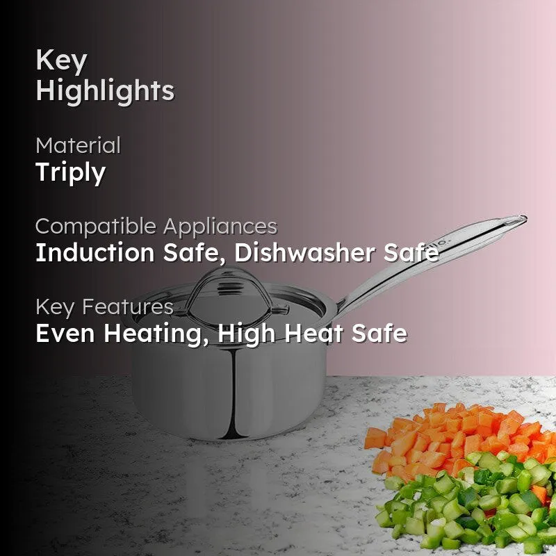 Soqo Induction Safe Saucepan With Lid - 1000 ML / 6 Inches media 2