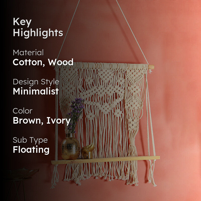 Knot Safe Macrame Wall Shelf media 2