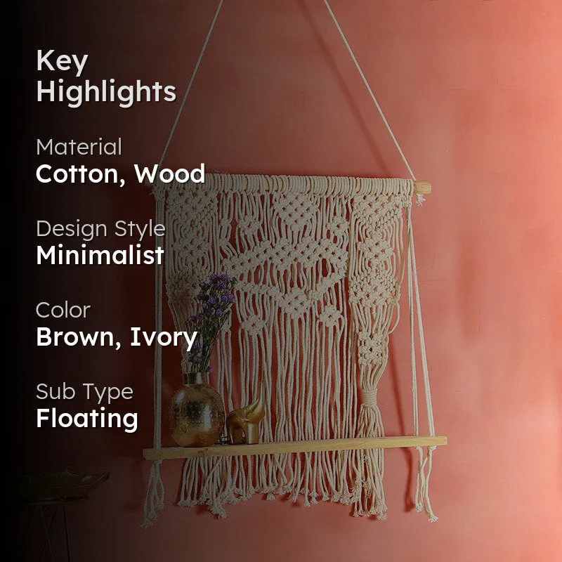Knot Safe Macrame Wall Shelf media 2