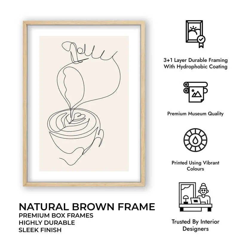 Barista Pour Archival Canvas Wall Art - Brown media 12