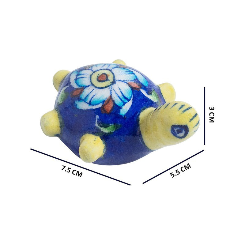 Mystic Tide Turtles Showpieces(Blue) - Set Of Two media 9