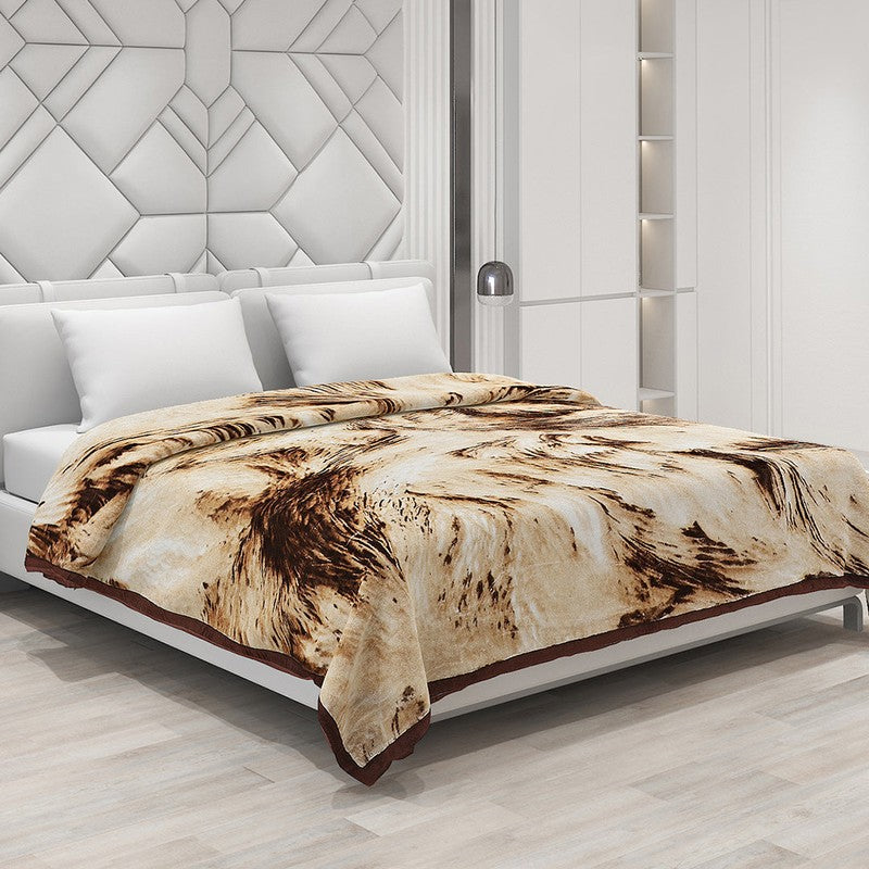 Monte Carlo Velvet Vibe Blanket (Brown) - 1041 GSM
