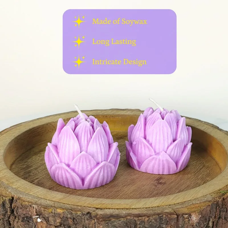 Lilac FloraForm Soy Wax Candle - Set Of Two media 4