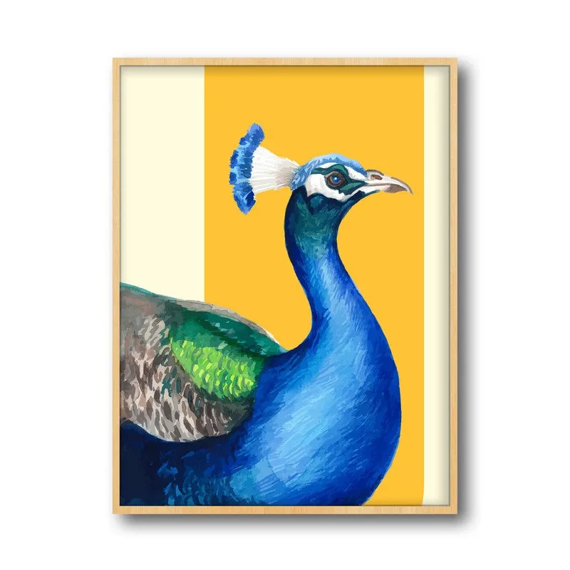 Neela Mayura Halo Archival Paper Wall Art - Natural Brown Frame media 5