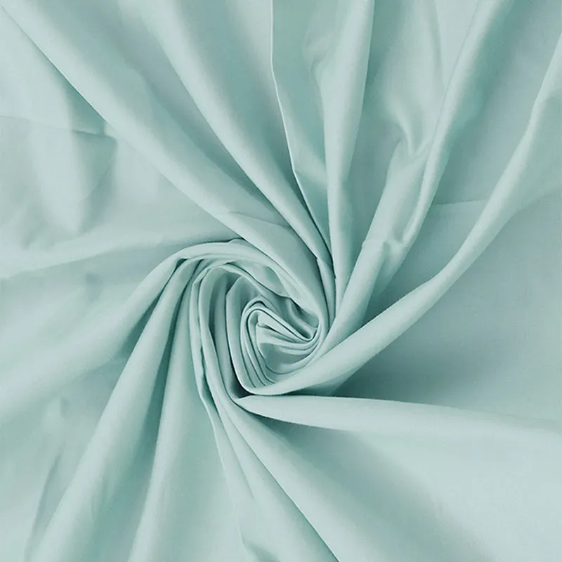 Blanqa Solid Cotton Bedsheet (Light Blue) - 400 TC media 7