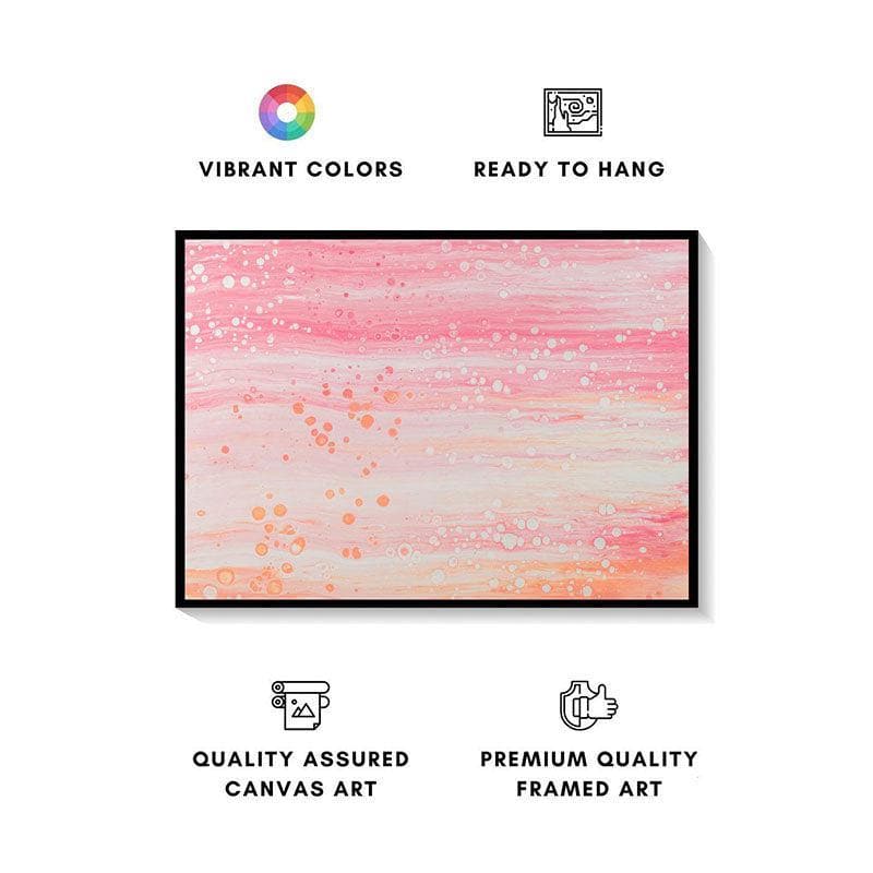 Rain Drops Abstract Canvas Painting - Black Frame media 4
