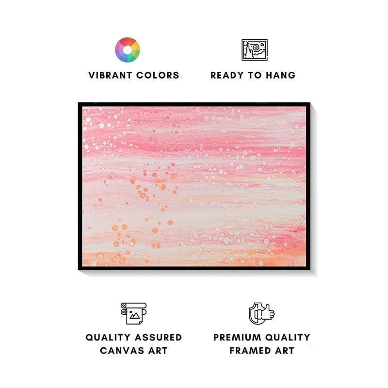 Rain Drops Abstract Canvas Painting - Black Frame media 4