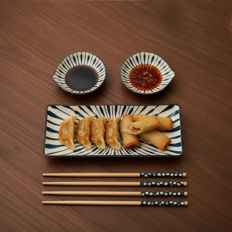 Grace Feast Ceramic Dinner Set (70 mL Each) - 7 Piece Set media 5