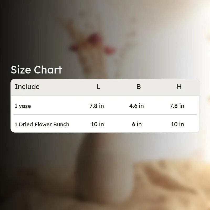 Sage & Sand Porcelain Vase With Dried Flower media 8