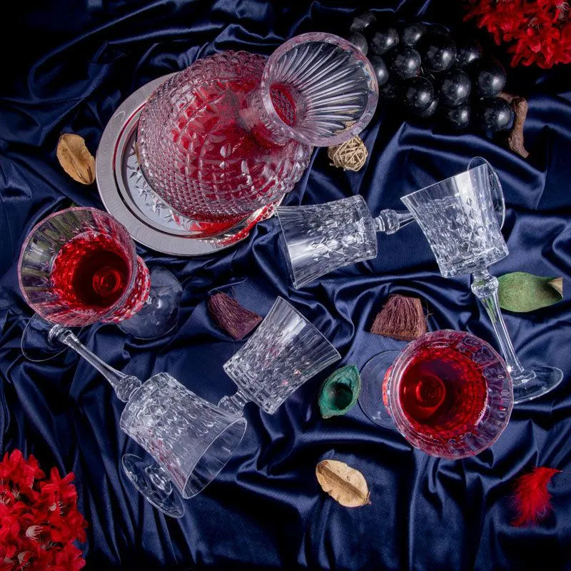 Sublimo Decanter & Glass (900 ML/250 ML) - Seven Piece Set media 6