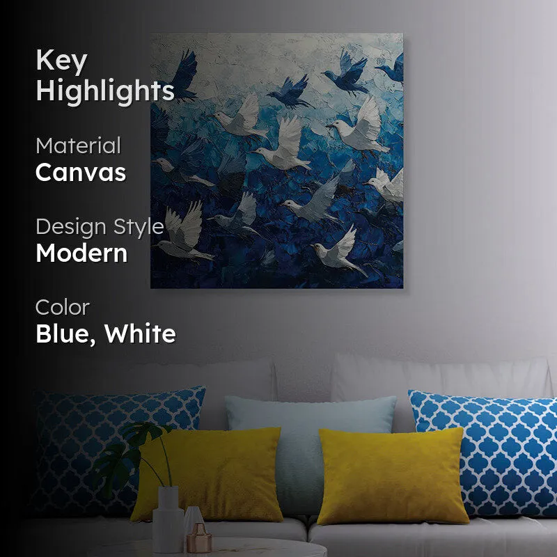 Brushed Flocks Canvas Wall Art media 2