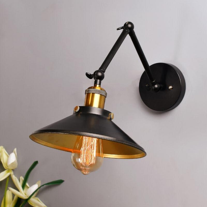 Eleni Cone Metal Wall Lamp - Black,Gold media 3
