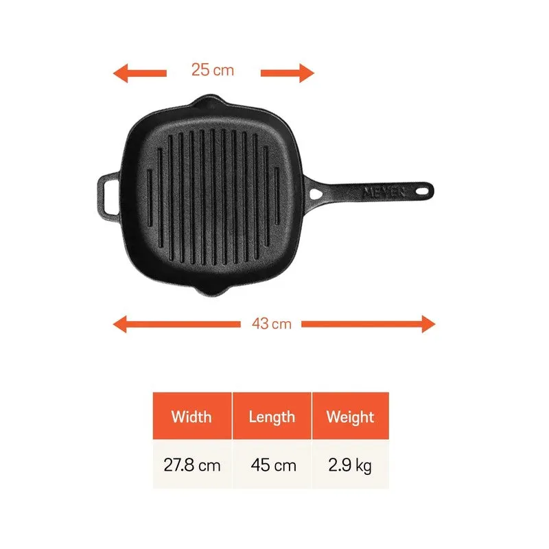 Meyer Long Handle Cast Iron Grill Pan media 12
