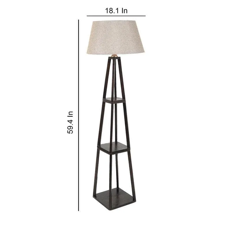 Seasa Wistera Floor Lamp With Shelf - Soft Beige media 6