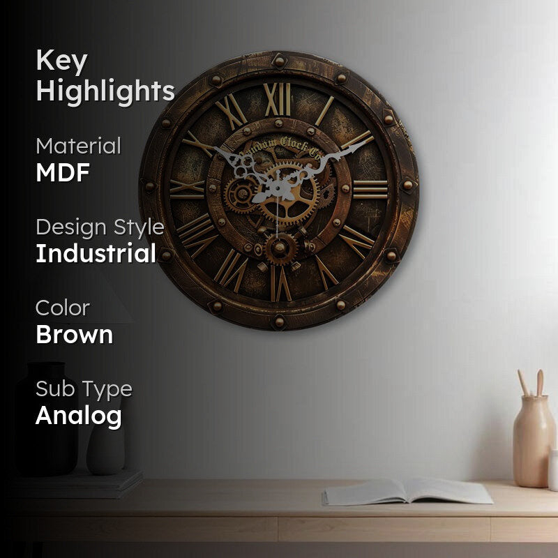 Kaiya Retro 3D Printed MDF Wall Clock media 2