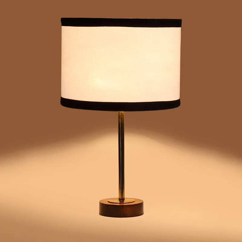 Cotin I Stripe Rodin Wooden Table Lamp - White,Gold,Brown media 6
