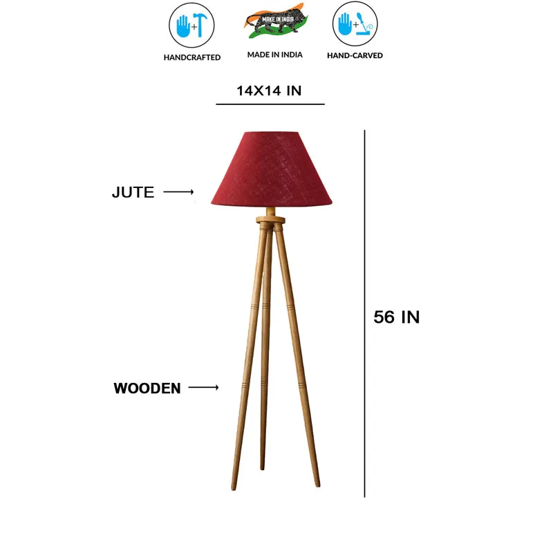 Sienna II Tripod Floor Lamp - Maroon media 7