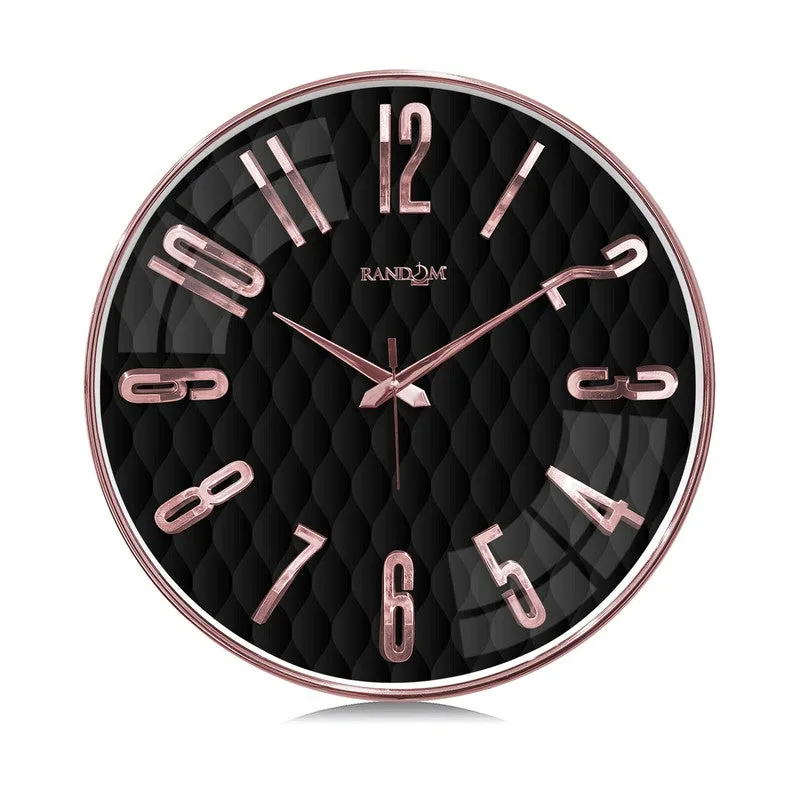 Elite Numeric Plastic Wall Clock -Rose Gold & Balck media 3