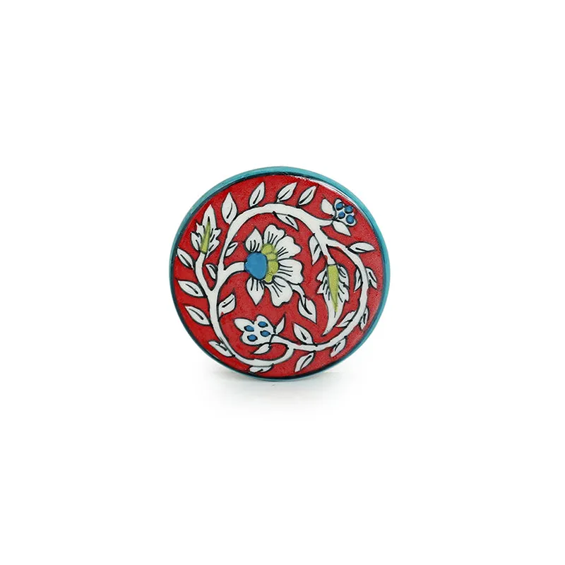 Rajwara Rang Ceramic Coaster - Set Of Four - 4