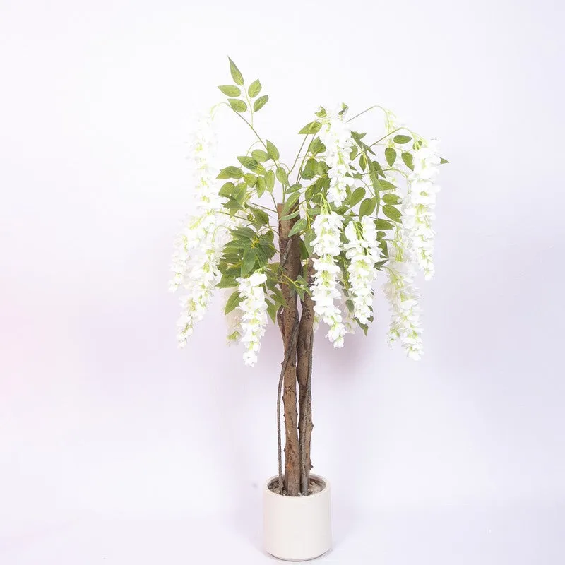 Ornamental Wisteria Artificial Plant With Black Plastic Pot media 4