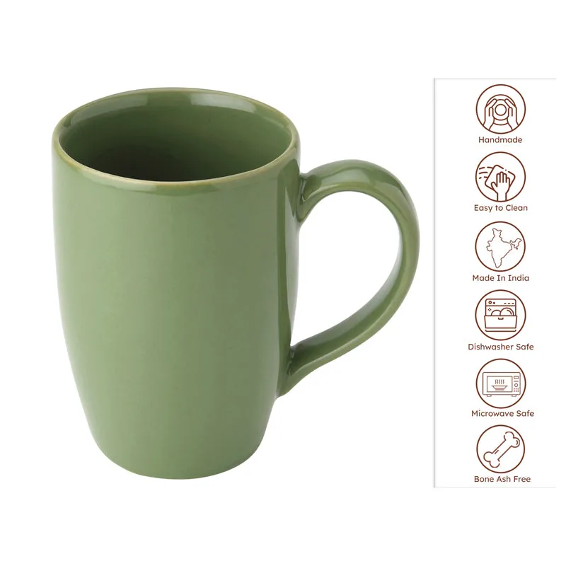 Kopi Ceramic Coffee Mug (Green/350 mL Each) - Set Of Four media 6
