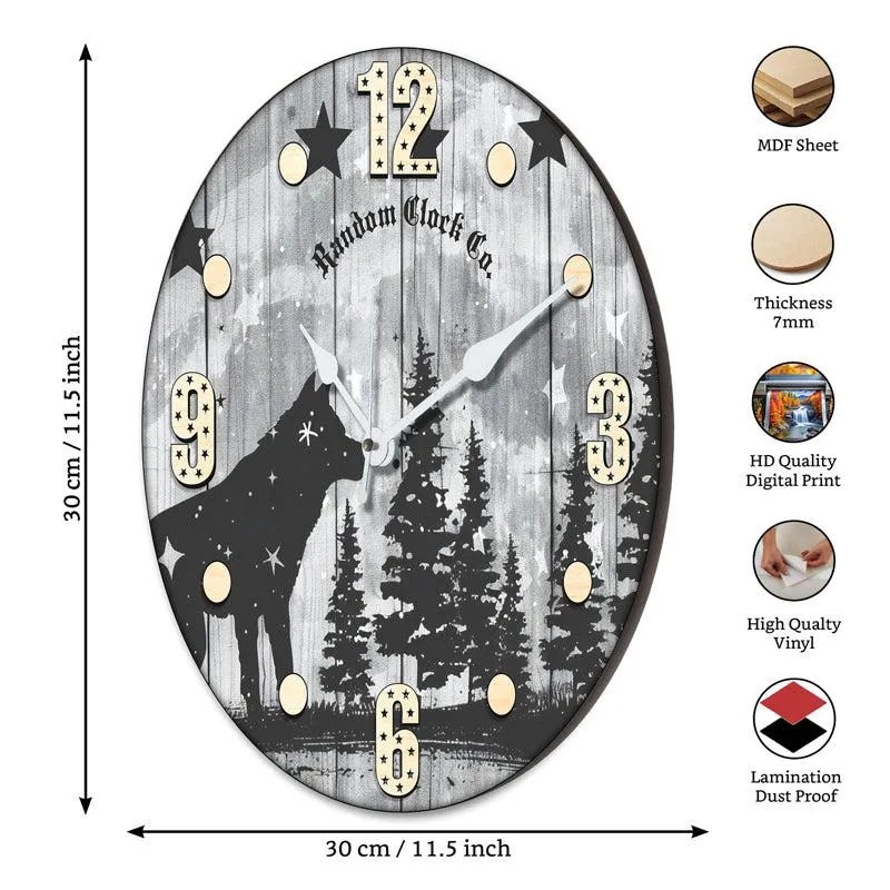 Sveglia Analog Wooden Wall Clock media 8