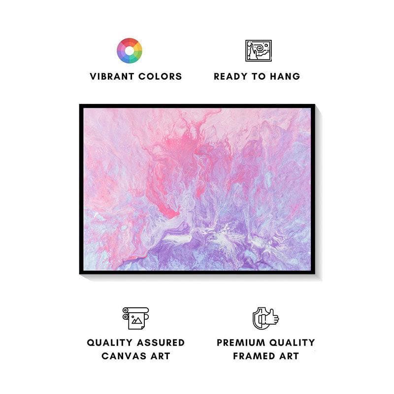 Cotton Candy Canvas Wall Painting - Black Frame media 4