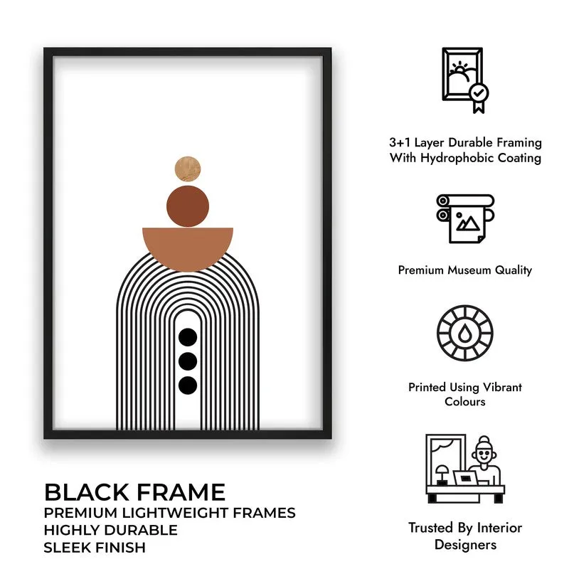 Earthen Rise Canvas Wall Painting With Black Frame media 12