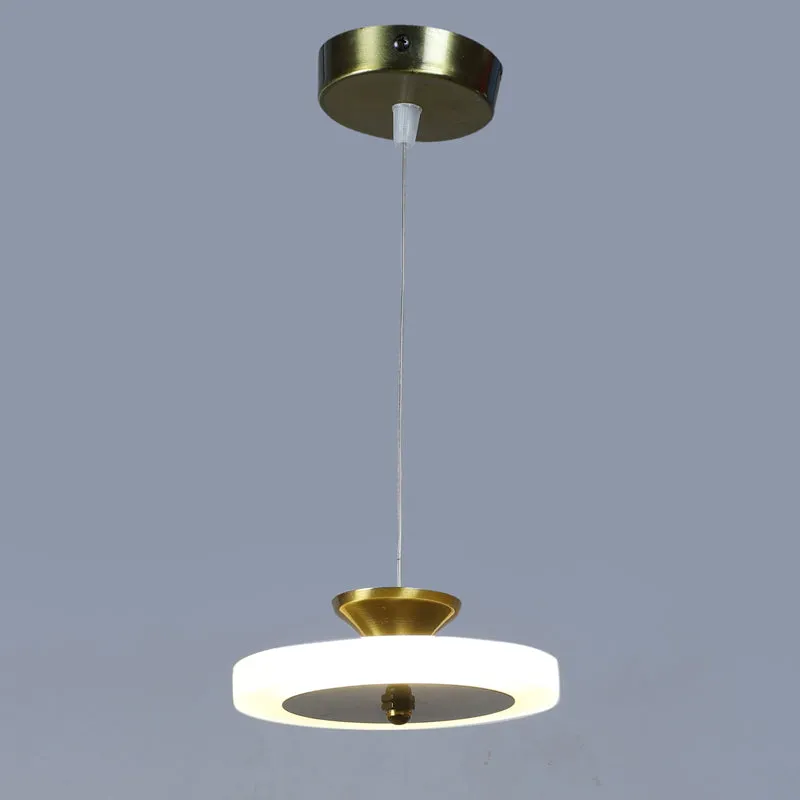 Lunoria Acrylic & Iron Ceiling Lamp - White & Gold media 6