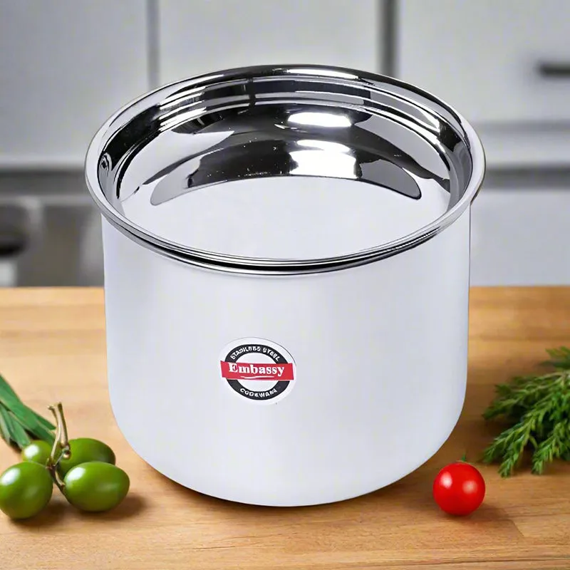 Halcyon Stainless Steel Pateela With Lid - 1500 mL / 5 Inches media 1