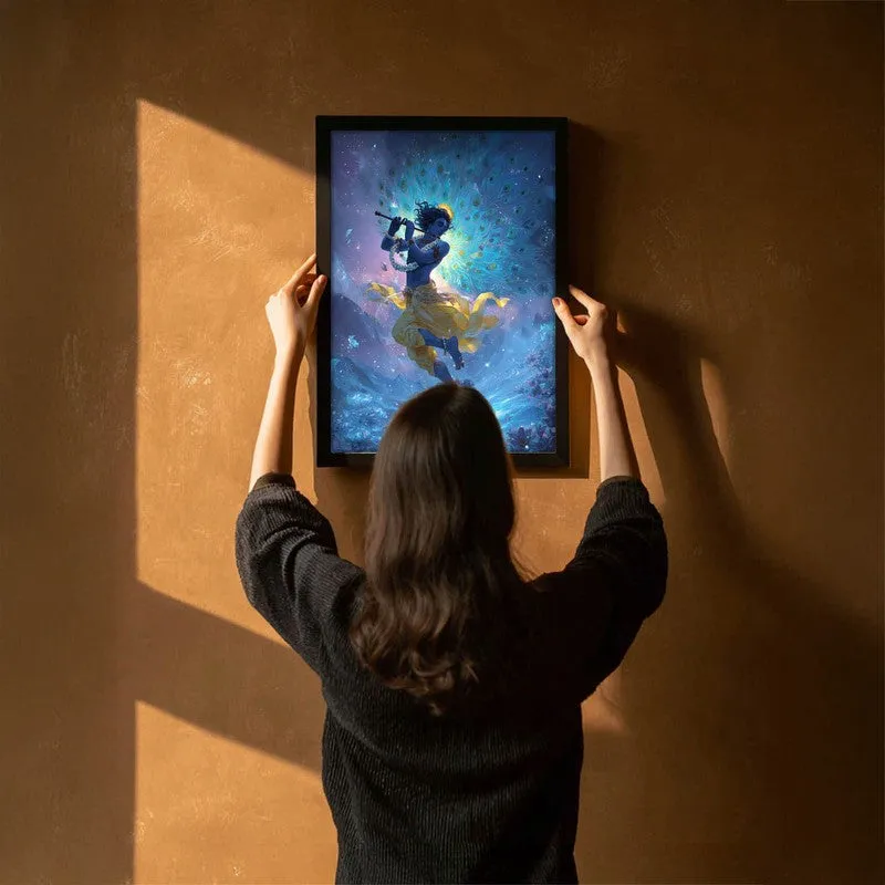 Lord Krishnas Cosmic Divine Dance Archival Paper Wall Art media 6