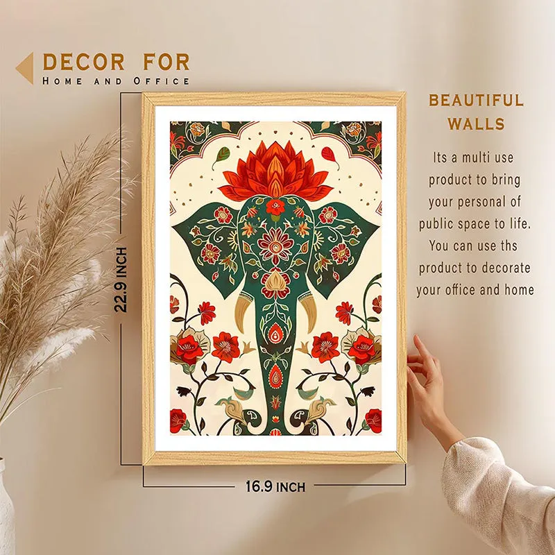 Raja Haathi Wall Art With Frame media 6